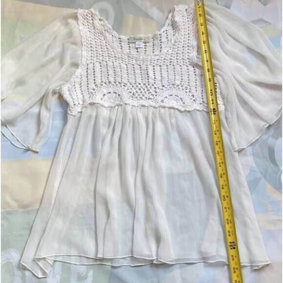 Dress Barn Sheer Mesh Crochet Top – Women’s Size Small - Picture 8 of 8